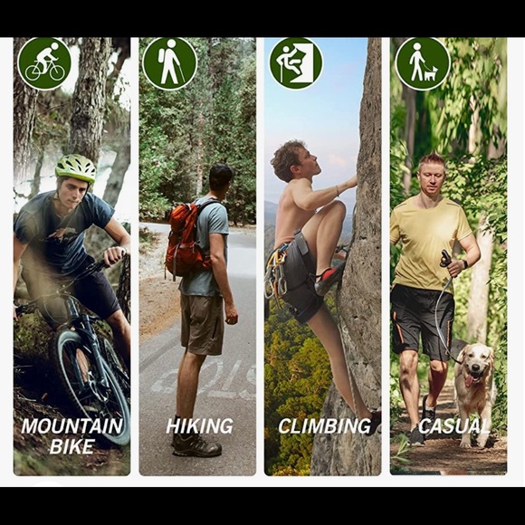 BALEAF Men's Mountain Bike Shorts Loose Fit MTB Cycling Pants Quick Dry Elastic - Picture 6 of 7